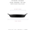 Voeux Kitchenware Elegance Siyah Oval Döküm Sahan Ve Ahşap Nihale 20 Cm