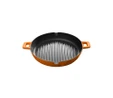Voeux Kitchenware Amusant Turuncu Döküm Yuvarlak Izgara Tava 30 Cm