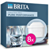 BRITA MAXTRA PRO Pure Performance Yedek Su Arıtma Filtresi, 8’li