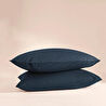 Penelope %100 Pamuk Percale 2'li Yastık Kılıfı Lacivert - Pure Serisi