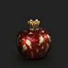 Coho Objet Coho Art Aşk Narı El Yapımı Sanatsal Dekoratif Obje - Brilliant Wine Red