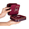 Bloominbag Amanda Burgundy Bloom Grande Gerçek Deri Takı & Mücevher Kutusu
