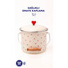 Emaylab Cupid Kalp Desenli Emaye Yoğurt/bakliyat Bakracı (20cm-3 Litre-tüm Ocaklarla Uyumlu)