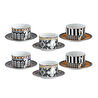 Lucky Art Margery Bone Porselen Barok Desenli 6 Li Çay Fincani Seti