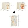 Ocean Home Textile 3'lü Çocuk Odası Sevimli Hayvanlar Kutu Sepet Set 2 Adet 33 X 30 X 33 / 1 Adet 36 X 50 Cm