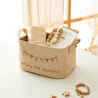 Ocean Home Textile Çocuk Odası Jüt Keten Kumaş Sepet 30 X 21 X 18 Cm
