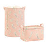Ocean Home Textile 2'li Çocuk Odası Deniz Kızı Sepet Set 1 Adet 30 X 21 X 18 / 36 X 48 Cm