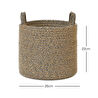 Ocean Home Textile Siyah Kırçıllı Jüt Halat Sepet 26 X 22 Cm