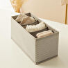 Ocean Home Textile 6 Bölmeli Gri Balıksırtı Çekmece İçi Düzenleyici Kutu 13 X 28 X 13 Cm