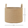 Ocean Home Textile Jüt Halat Sepet 35 X 27 Cm