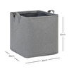 Ocean Home Textile Antrasit Renk Dokulu Kumaş Sepet 30 X 30 X 30 Cm