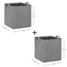 Ocean Home Textile 2'li Antrasit Renk Dokulu Kumaş Sepet Set 30 X 30 X 30 Cm