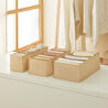 Ocean Home Textile 3'lü Bölmeli Bej Balıksırtı Çekmece Düzenleyici Set