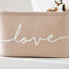 Ocean Home Textile Bej Renk Love Sepet 30 X 21 X 18 Cm
