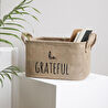 Ocean Home Textile Be Grateful Jüt Sepet 24 X 17 X 14 Cm