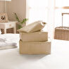 Ocean Home Textile 3'lü Bej Renk Bavul İçi Düzenleyici Set