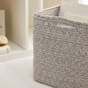 Ocean Home Textile Gri Kırçıllı Pamuklu Sepet 30 X 30 X 30 Cm