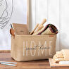 Ocean Home Textile Home Sweet Home Jüt Sepet 30 X 21 X 18 Cm