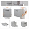 Ocean Home Textile 2'li Gri Renk Jüt Kutu Set 33x30x33 Cm
