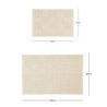 Ocean Home Textile 2'li Yıkanabilir Pamuklu Ekru Renk Dama Desen Paspas 1 Adet 40 X 60 / 60 X 90 Cm
