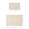 Ocean Home Textile 2'li Yıkanabilir Pamuklu Ekru Renk Çizgi Desen Banyo Paspası 40 X 60 / 60 X 90 Cm