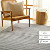 Ocean Home Textile Gri Renk Çizgi Desenli Şönil Halı Kilim 120 X 180 Cm