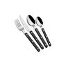 The Mia Comida Çatal Kaşık Bıçak Takımı Siyah 24 Parça