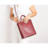 Bloominbag Bloomtote Valetto Burgundy Hakiki Deri Omuz Çantası / Tote Bag