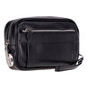 Bloominbag Bloomclutch Forge Obsidian Black Luxe Hakiki Deri Unisex Clutch