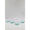 Rakle Marsilya 4'lü Viski Bardağı Seti Pembe-yeşil 345 Cc