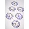 Rakle Bleu Blanc Seramik 6'lı Çay Tabağı Seti 13 Cm