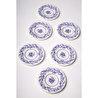 Rakle Bleu Blanc Seramik 6'lı Çay Tabağı Seti 13 Cm