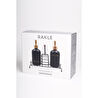 Rakle Bright Siyah Metal Ahşap Kulplu Stand 2'li Sıvı Sabunluk Seti Siyah 420 Cc