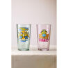 Rakle Minions 2'li Bardak Seti Pembe-yeşil 570 Cc
