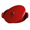 Emile Henry Balık/buğlama/fırın Kabı Oval 2.2 L Kırmızı/burgundy