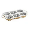 Nordicware 6´lı Bundt Şekilleri Kek Kalıbı Altın