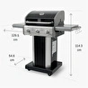 Kenmore Gazlı Barbekü 3 Ocaklı Siyah - Bakır