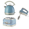 Ariete Vintage 3'lü Set, Mavi (dom Su Isıtıcı + El Mikseri + 4 Dilim Ekmek Kızartma Makinesi Özel Set) Khset13