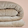 Penelope Çift Kişilik Çift Taraflı Welsoft Yorgan Taş 195x215 Cm - Velour Serisi