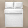 Penelope %100 Pamuk Saten Nevresim Seti 240x220 Cm Beyaz - Plume Serisi