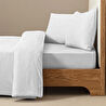 Penelope %100 Pamuk Saten Nevresim Seti 240x220 Cm Beyaz - Plume Serisi