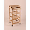 The Mia Bambu Tekerlekli 4 Katlı Düzenleyici Dolap Raf 83x40x37 Cm