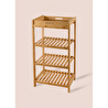 The Mia Bambu 4 Katlı Tepsili Düzenleyici Dolap Raf 75x40x30 Cm
