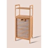 The Mia Bambu 2 Raflı Banyo Düzenleyici Dolap Ve Çamaşır Sepeti 95x40x30 Cm