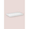 The Mia Travertine Banyo Tepsisi Beyaz 28x16x3 Cm