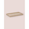 The Mia Travertine Banyo Tepsisi Bej 28x16x3 Cm