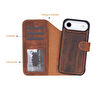 Bloominbag Bloomcase Magic Wallet Mahogany Saddle Hakiki Deri Iphone 17 Air(6.5