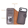 Bloominbag Bloomcase Magic Wallet Ash Mist Gray Hakiki Deri Iphone 17 Air(6.5