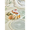 Lora Bianca Goblen 28 Cm 6 Parça Servis Sunum Tabağı Seti - Şeffaf