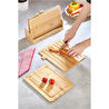 Lora Bianca Bambu 4' Lü Standlı Ahşap Kesme Tahtası Seti Kahverengi